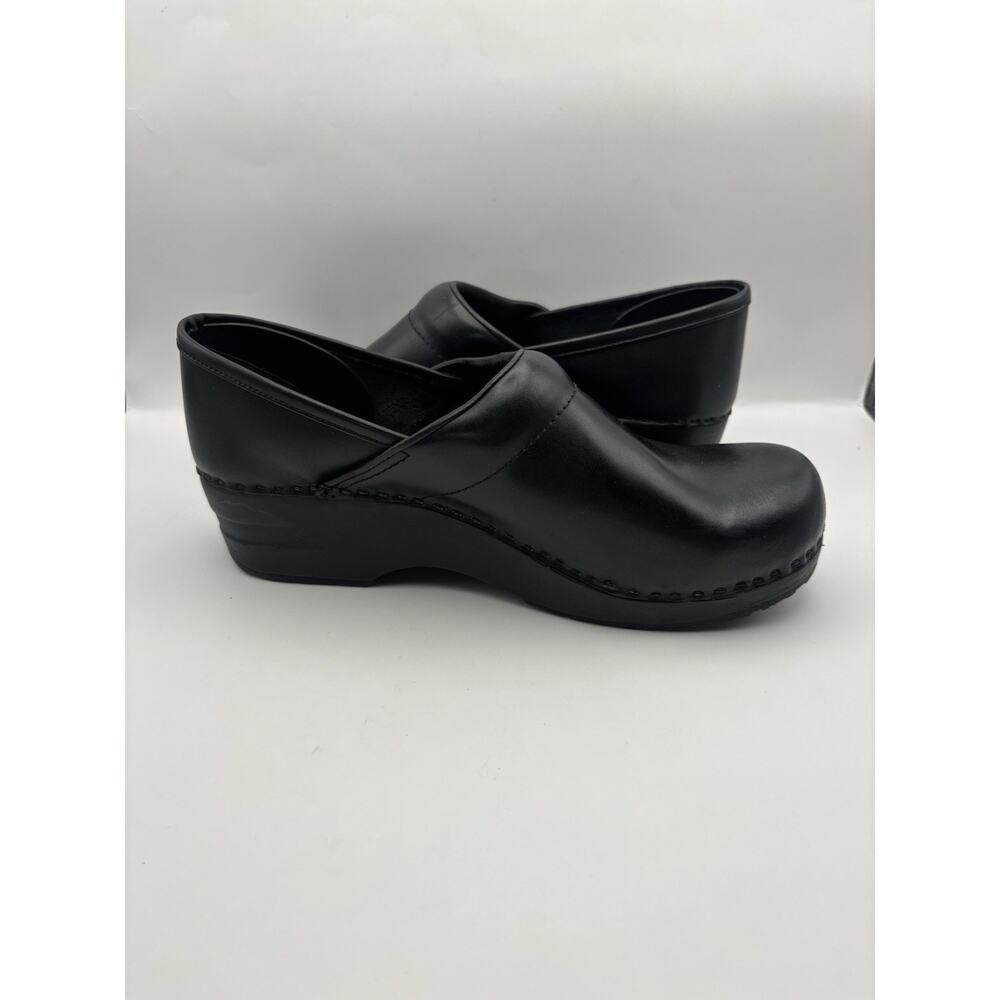LL Bean Black Leather Clogs Women Size 9.5 - Picture 7 of 9